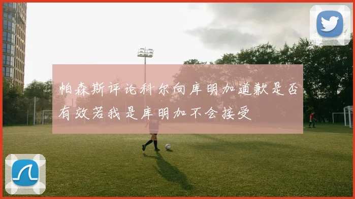 帕森斯评论科尔向库明加道歉是否有效若我是库明加不会接受